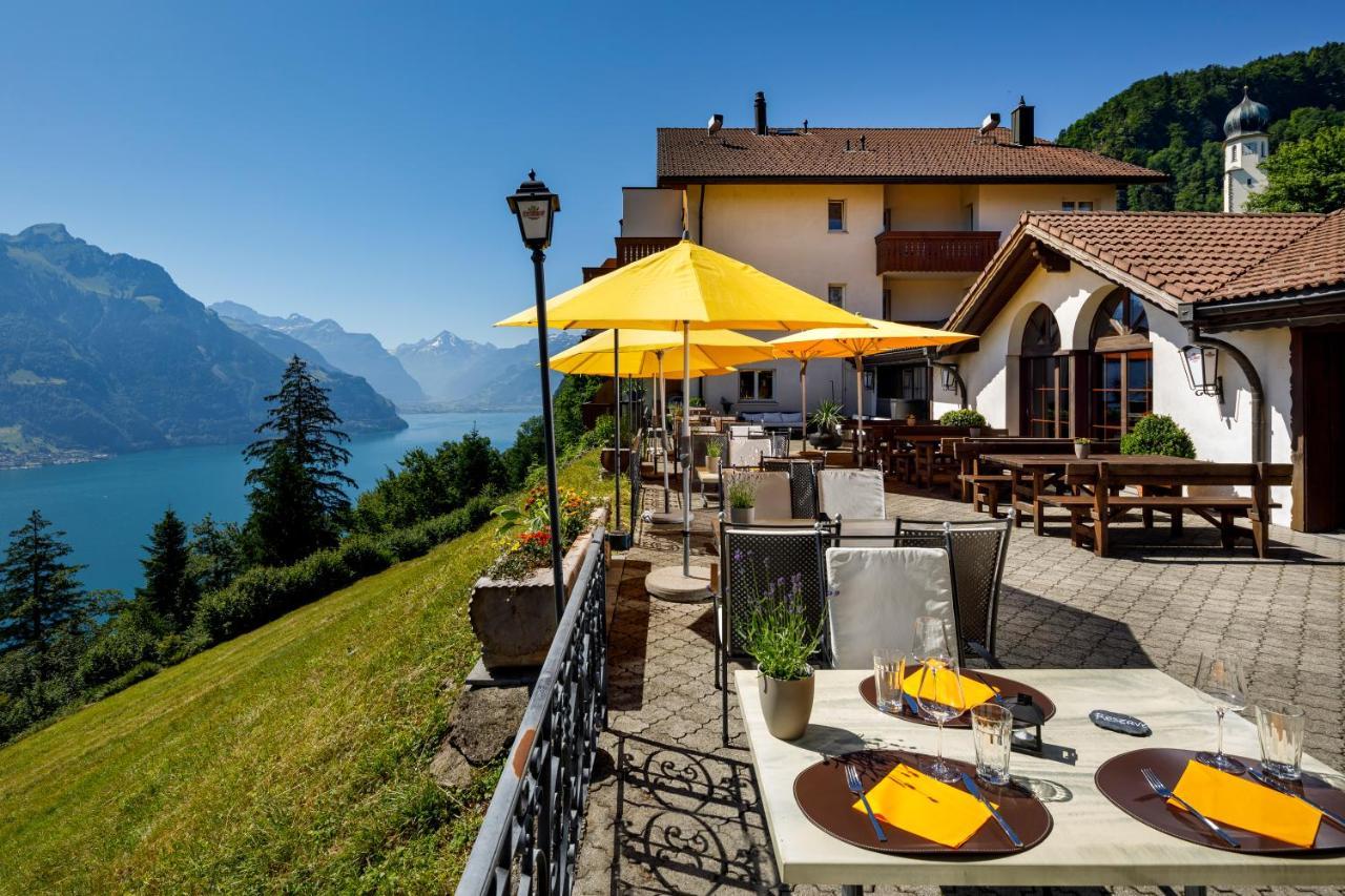 Hotel Und Naturhaus Bellevue Seelisberg Bagian luar foto